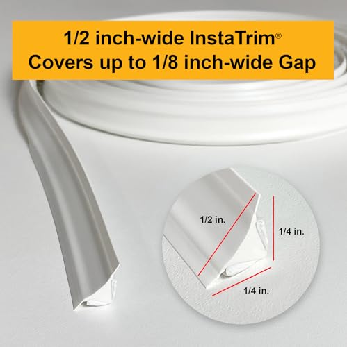 InstaTrim Flexible, Self-Adhesive Caulk Strip Sealant, 1/2" x 10', Bronze - color: Bronze, size: 1/2 in x 10 ft
