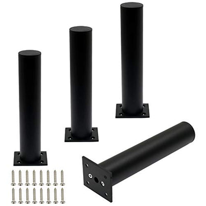 4-Pack Adjustable Aluminum Alloy Furniture Legs 8" Height Black - color: Black, size: 8 Inch
