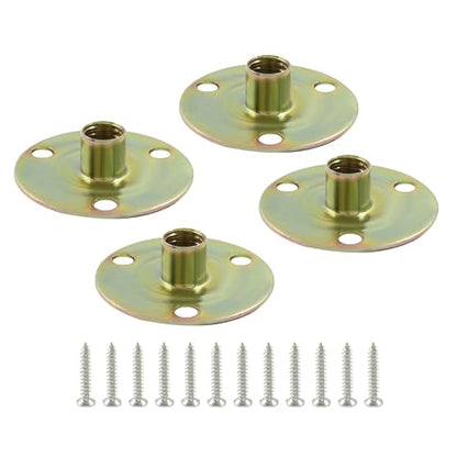 Biaungdo Furniture Leg Mounting Plates, 4 Sets, 5/16 x 37 x 2.5mm