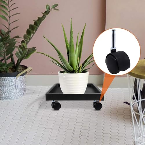 Plastic Casters Set of 4, M8 Grip Neck Stem Caster Wheels 1.5 inch, Black Nylon Swivel Caster Wheels Replacement for Furniture, Office Chair, Table, Cabinet, Shelf - style: 1.5 Inch-M8 Grip Neck Stem