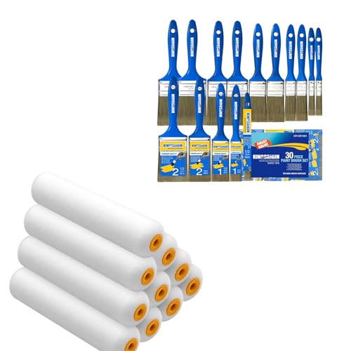 Foam Roller with 30 Paint Brushes