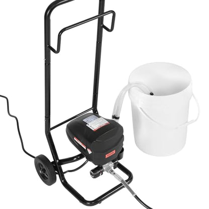 VEVOR Stand Airless Paint Sprayer, 650W, 3000PSI High Pressure Airless Sprayer with Cart, Cleaning Brush, Hose, Extension Rod, Nozzles, Electric Spray Paint Machine for House Exterior and Interior