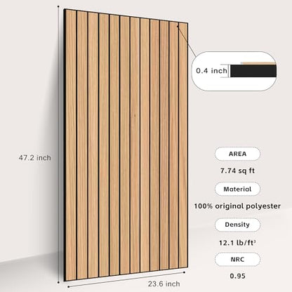 WoveN SounD Acoustic Wall Panels, Natural Oak, 10 Pack, 47.2x23.6 in - color: 10 Pack, Natural Oak, Slat Wide