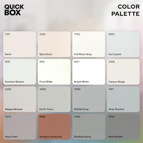 QUICKBOX® Cabinet Paint for Kitchen Cabinets & Furniture, Paint and Primer in One, No Sanding Required, Water-Based, Silk Matte Finish, Low VOC, 33.8 Fl Oz (1 Liter) (Misty Taupe) - color: Misty Taupe