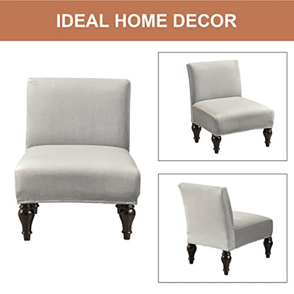 Eco-Ancheng Armless Chair Slipcover Removable Armless Accent Chairs Covers Washable Armless Slipper Chair Slipcover Printed Armless Chair Furniture Protector Covers for Living Dining Room Hotel - color: A35