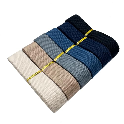 1 Inch Heavy Cotton Webbing 12 Yards 6 Colors Mixed Webbing Straps for Bags Handles,Tote Bag Webbing，Cloth Belt,Making Outdoor Supplies - color: 12Y-Mixed Color 1