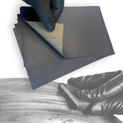 LiME LiNE Sanding Sheets 25 Pack, Automotive Grade Silicon Carbide Wet or Dry Sand Paper (2000 grit) - style: 2000 grit