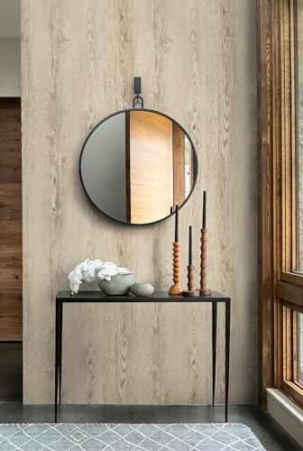 GloryTik 78.7"X17.7" Light Brown Wood Grain Contact Paper Faux Wood Peel and Stick Wallpaper Wood Removable Self Adhesive Waterproof Wallpaper - color: Light Brown, size: 17.7" x 78.7"