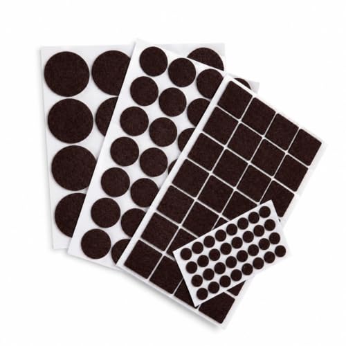 Felt Furniture Pads, 104 Pcs Self Adhesive Floor Protectors for Chairs