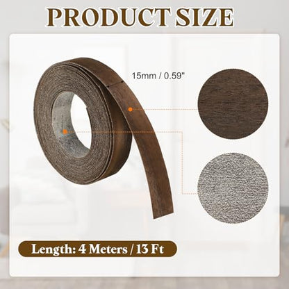 uxcell 5/8 Inch x 13ft Wood Veneer Edge Banding Pre-Glued Flexible Strips - size: 5/8 Inch x 13ft