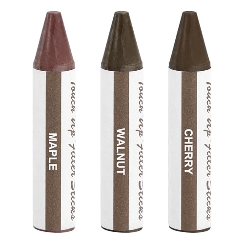 uxcell Wood Filler Stick, 3 Pcs Wax Sticks Wood Touch Up Markers - color: Walnut/Cherry/Light Brown