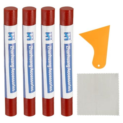 uxcell 4Pcs Wood Filler Sticks,Wood Repair Kit,Dark Reddish Brown - color: Dark Reddish Brown