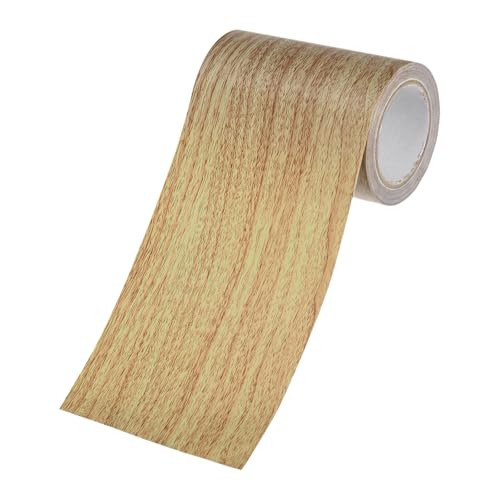 M METERXITY 1-Roll Wood Grain Repair Tape, 3.15in x 15ft Textured Realistic Self-Adhesive Wood Floor Tape Contact Paper for Furniture/Floors/Home [Brown Pine] - color: Brown Pine, size: 3.15in x 15ft