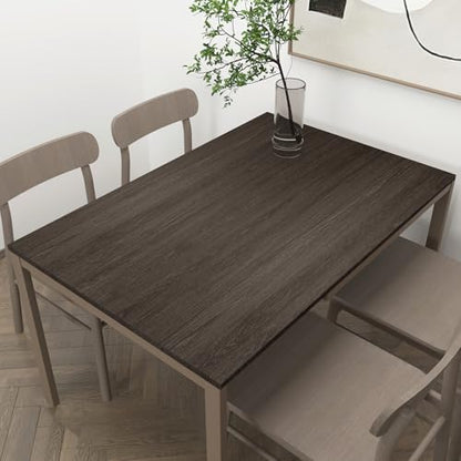 TOTIO 32x315inch Extra Wide Wood Grain Wallpaper Peel Stick Chocolate Brown Dark Walnut Texture Contact Paper Air Guide Slot Design Matte Thickened Self-Adhesive Wall Sticker Waterproof Vinyl Wrap - color: Chocolate Brown, size: 32" x 315"