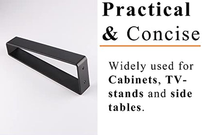 Osring 10 Inch Trapezoid Furniture Legs, Black Metal Coffee Table Feet 4pcs - color: Black, size: 10 Inch