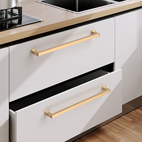9BUILD 10 Pack 8.8 Inch Champagne Bronze Cabinet Handles,Kitchen Hardware - color: Champagne Bronze, size: 8.8"/224MM Hole Center
