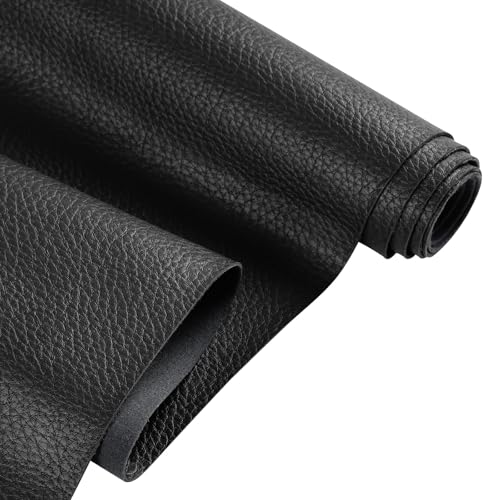 Faux Leather Fabric Marine Vinyl Fabric, Black- 10 Yards Shipped in Rolls - color: Black, size: 10 Yards Continous Cut