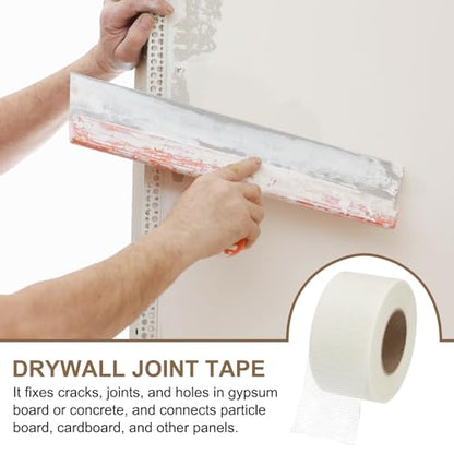 PATIKIL Drywall Repair Mesh Tape, 3 inch x 164 ft Fiberglass Repair Patch Self-Adhesive Dry Wall Joint Tape 12 Mesh Wall Hole Crack and Seam Patch, White - size: 3 inch x 164 Feet