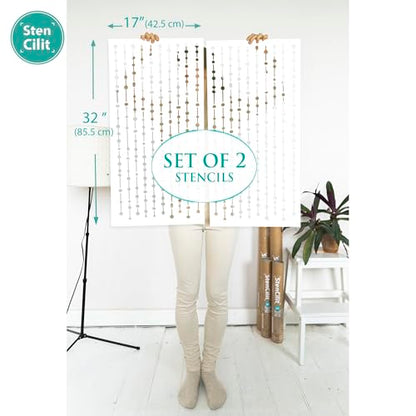 STENCILIT Dew Drops Large Wall Stencil for Painting - 17x33.5in Stencil