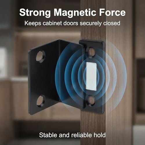 Cabinet Magnetic Catch L-Shaped 8 Pack Ultra Thin Drawer Magnet Closures