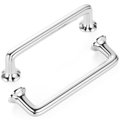 3-3/4 in Polished Chrome Cabinet Pulls Drawer Handles 10 Pack P2502 - color: Polished Chrome, size: 3-3/4 Inch Hole Centers