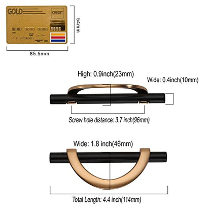 Amerdeco 10 Pack Black Brushed Gold Cabinet Pulls 3.75 Inch(96MM) Hole Centers Kitchen Cabinet Handles Hardware Kitchen Handles for Cabinets Cupboard Handles Drawer Pulls… - color: Champagne Black Gold, size: 3.75"/96MM Hole Center, style: 10 Pack