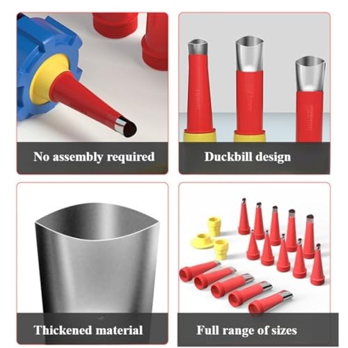 24Pcs Reusable Plastic Stainless Steel Caulking Nozzle Kit Used for Home Improvement DIY Contractor Finishing Tool