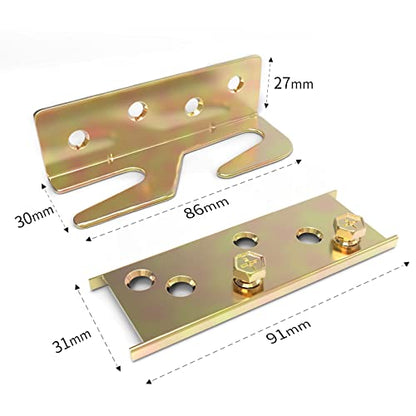 Bed Rail and Frame Brackets 4PCS Heavy Duty Hardware for Wood Beds