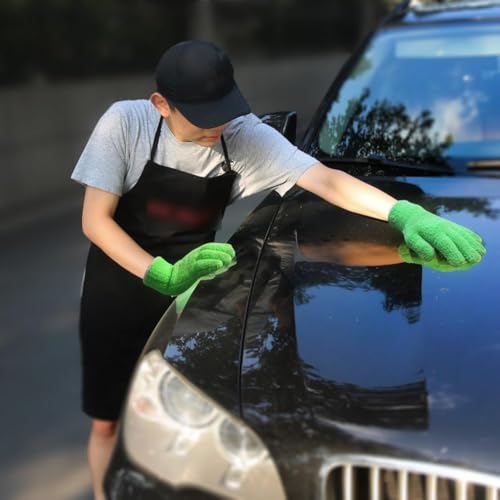 6 Pcs Microfiber Dusting Gloves Reusable Washable Cleaning Gloves Mittens House Kitchen Cleaning Gloves Cloth Car Wash Hand Mitten