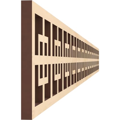 46 3/8"W x 4"H x 3/8"T Cambridge Fretwork Moulding, Birch - color: Birch, size: 4-in. H x 0.375-in. T