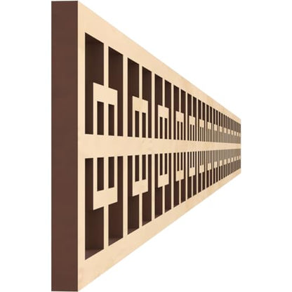 46 3/8"W x 4"H x 3/8"T Cambridge Fretwork Moulding, Birch - color: Birch, size: 4-in. H x 0.375-in. T