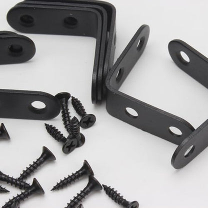 20PCS Stainless Steel L Right Angle Support Brackets 1.57x1.57 Inch Includes 80 Screws Heavy Duty Corner Braces for Shelves, Wood Furniture, Cabinets and Chairs - size: 40*40*46