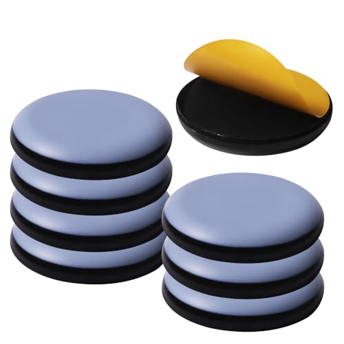 Furniture Sliders for Carpet and Hardwood Floors - Self-Stick (Teflon) - Round - Dusty Blue - 8 Pack - size: round40mm
