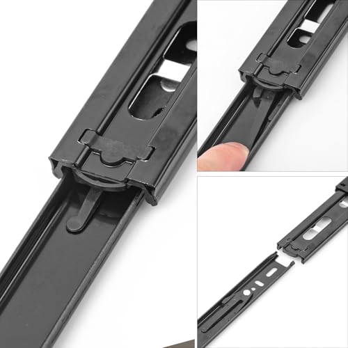 6 Pairs 14 Inch Black Full Extension Drawer Slides, Side Mount Drawer Slides with Screw, Ball Bearing File Cabinet Rails for Kitchen and Office Cabinet - size: 6 Pairs 14 Inch