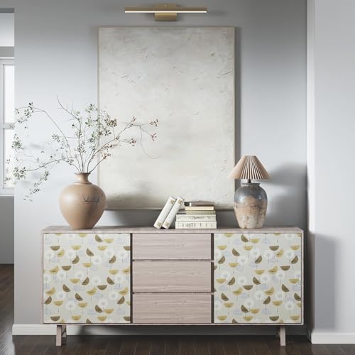 Kitico Modern Peel and Stick Wallpaper, Scandinavian Self Adhesive Removable Contact Paper for Bedroom, Bathroom, Kitchen and Furniture Renter Friendly Wall Paper 17" x 400" - color: Green, size: 17" x 400"