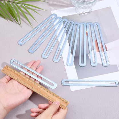 SUPERFINDINGS 10Pcs Flat Mending Plate Steel Repair Bracket 6.14 Inch Length Adjustable Bracket Furniture Connecting Plate for Chair Leg Repair Wood Furniture Bracket,Stainless Steel Color - color: Stainless Steel Color