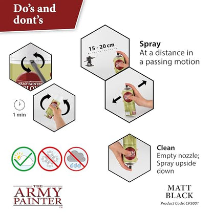 The Army Painter, Colour Primer Matt Black, 400 ml acrylic spray - color: Matt Black