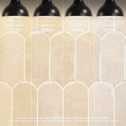 Vamos Tile Thicker Peel and Stick Backsplash Tile,Pinkish Beige,10-Sheet - color: Pinkish Beige With Beige Grout