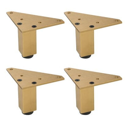 Geesatis 2.4" Adjustable Table Legs,Brushed Antique Gold Furniture Legs - color: Brushed Antique Gold, size: 2.4 In