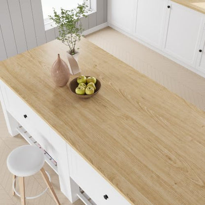 VEELIKE Blonde Oak Wood Contact Paper Wood Wallpaper Peel and Stick - size: 15.7" x 118"