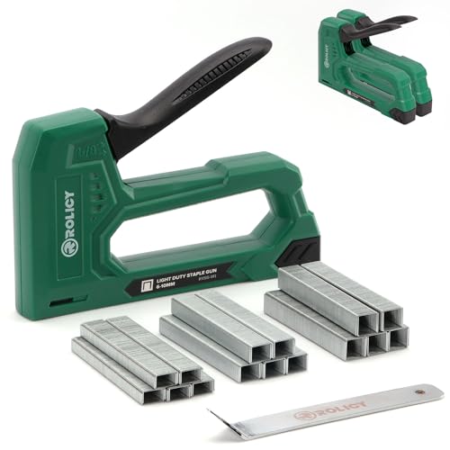Light Duty Staple Gun for Wood, Upholstery Staple Gun with 3000pcs JT21 Staples 1/4, 5/16, 3/8 inch and Staple Remover for Crafts, Material Repair, Decoration, Furniture, DIY Use (2 Pack)