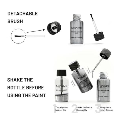 KAMENSKAYA Silver Leaf Paint, Liquid Gilding Paint, 0.68 fl oz - color: Silver, size: 0.68 Fl Oz (Pack of 1)