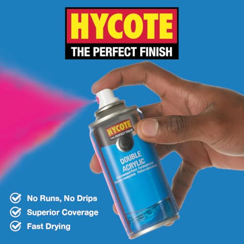 Hycote Clear Coat Spray Paint, Lacquer 13.5 Oz (Pack of 6) – High Gloss Protective Finish – Durable UV Resistant – Quick Drying Acrylic – For Metal, Plastic, Automotive & Ceramic Surfaces, 400ml - color: Clear Coat Lacquer, size: 81.2 Ounce (Pack of 1)