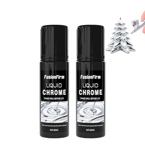 Liquid Liquid Paint - Alcohol-Based Airbrush Paint - High Gloss Finish Silver 4 Fl Oz - color: Silver, size: 2 Fl Oz (Pack of 2)