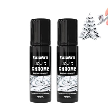 Liquid Liquid Paint - Alcohol-Based Airbrush Paint - High Gloss Finish Silver 4 Fl Oz - color: Silver, size: 2 Fl Oz (Pack of 2)