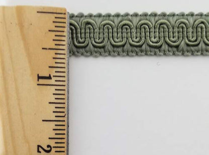 1/2" Scroll Braid Gimp w/Backing - 10 Continuous Yards - Many Color Options! (Sage) - color: Sage