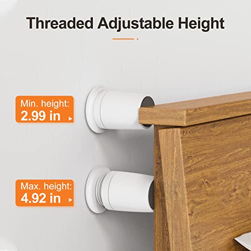 Stick on Headboard Stopper for Wall, Bed Frame Anti-Shake Tool-White 2 Pcs - color: White