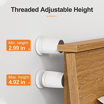 Stick on Headboard Stopper for Wall, Bed Frame Anti-Shake Tool-White 2 Pcs - color: White