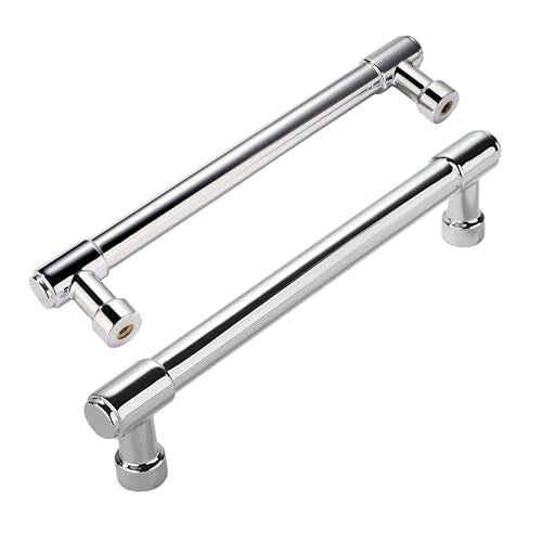 Solid Heavy Duty Jasper Pulls 10 Pack Polished Chrome Cabinet Pulls 5 Inch Hole Centers for Kitchen Cupboard Handles Modern Drawer Bathroom Cabinet Pull. - color: Polished Chrome, size: 5 inch(128mm) Hole Center