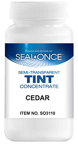 Seal-Once Semi-Transparent Color Tints - Cedar Liquid Wood Treatment - Multi-Surface Concentrate in a Bottle - color: Cedar